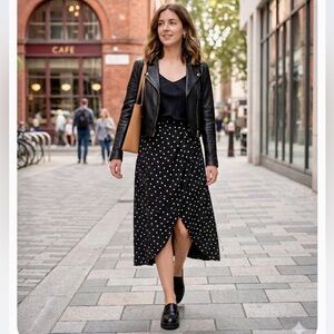 Liz Claiborne Black Polka Dot Skirt
